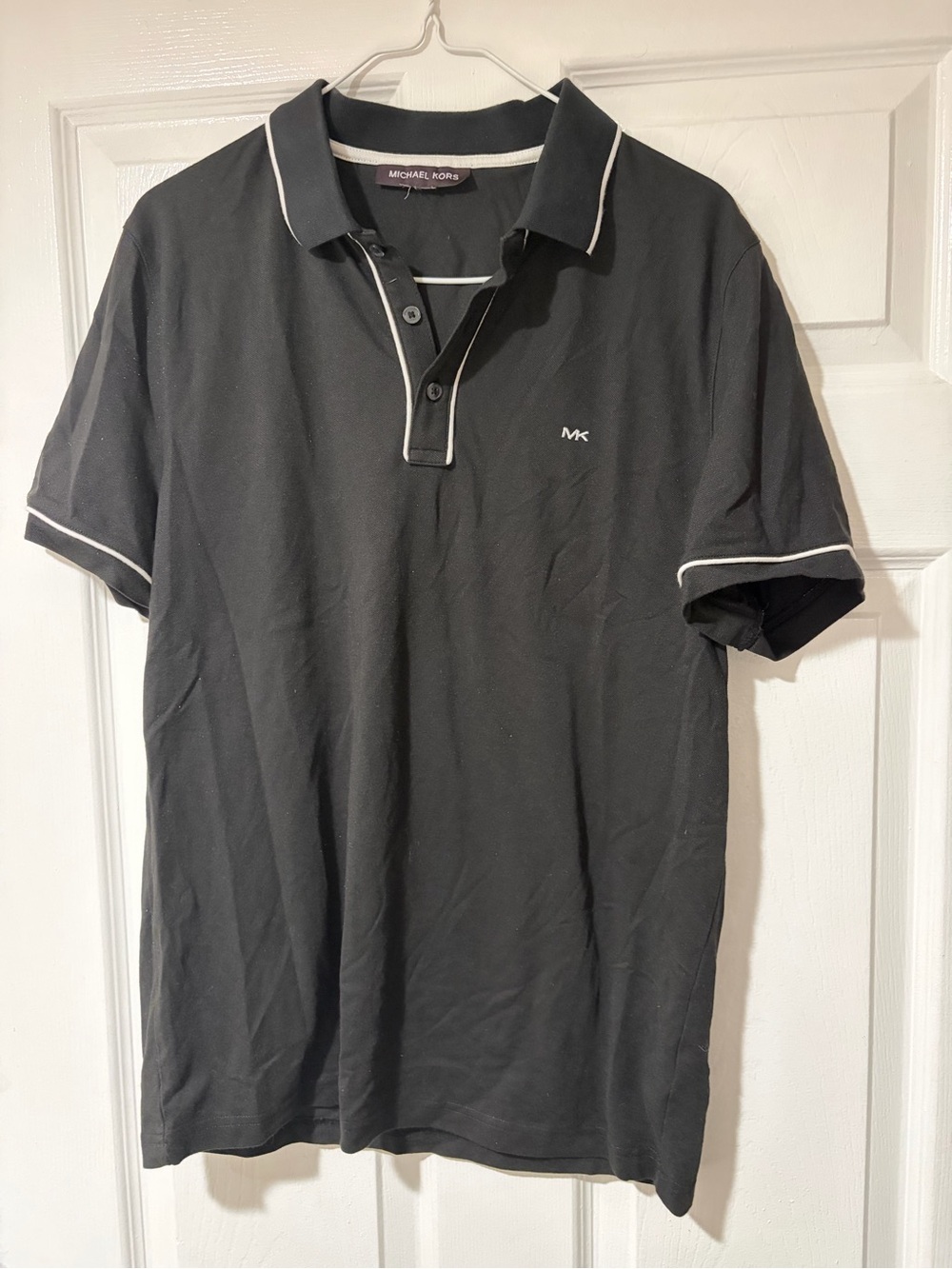 Michael Kors Black Polo with White Trim